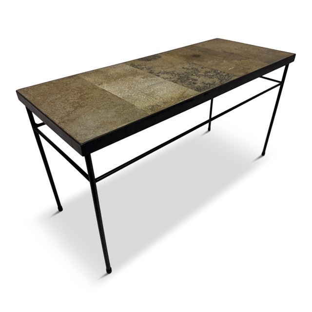 Vintage French Stone Tile Topped Coffee Table, 1960s For Sale - Image 12 of 12