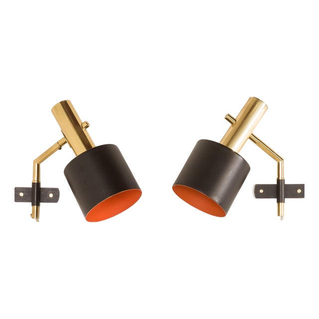 Wall Scones by Svend Aage Holm Sørensen for Holm Sørensen & Co, 1960s, Set of 2 For Sale