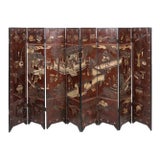 An Eight Panel Coromandel Lacquer Screen For Sale