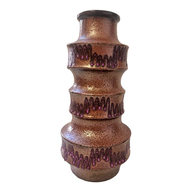 West German Lava Glaze Vase For Sale