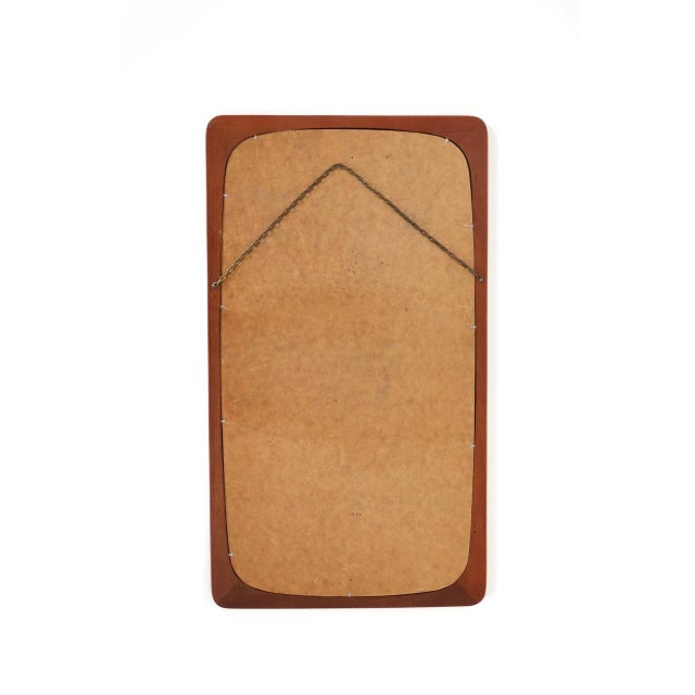 1970s Mid-Century Danish Teak Wall Mirror, 1960s For Sale - Image 5 of 6