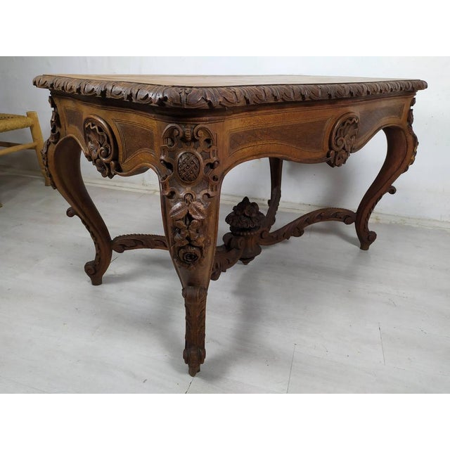 Louis XV Carved Oak Side Table For Sale - Image 12 of 18