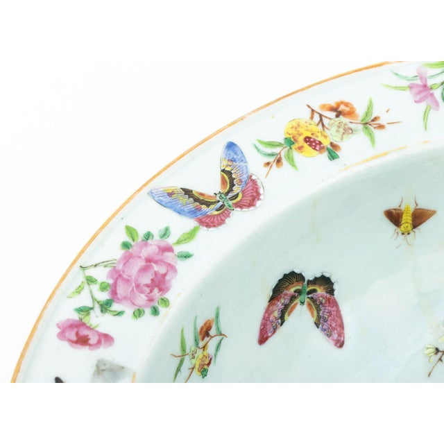 Chinese Chinese Famille Rose Porcelain Punch Bowl For Sale - Image 3 of 8