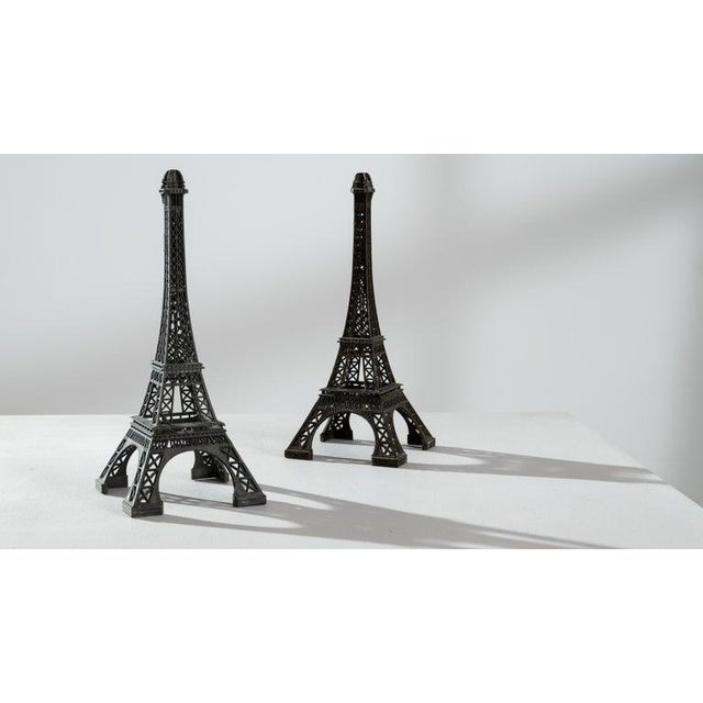Metal Eiffel Tower Decoration, a Pair For Sale In Greensboro - Image 6 of 9
