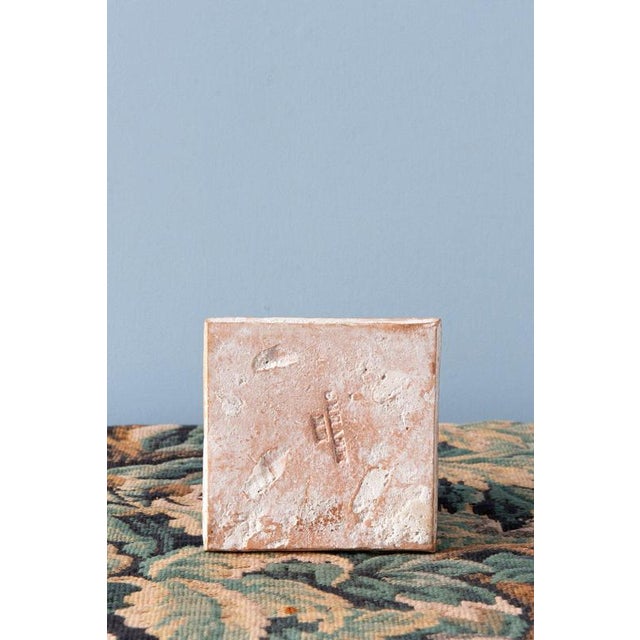 Polychrome Stencilled Tiles from Nevers Faience, 1830, Set of 2 For Sale - Image 6 of 8