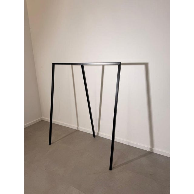 Minimalist Black Metal Clothes Rack For Sale - Image 5 of 6