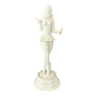 1920s Rosenthal Art Deco Porcelain Pierrot Figurine by Dorothea Charol For Sale