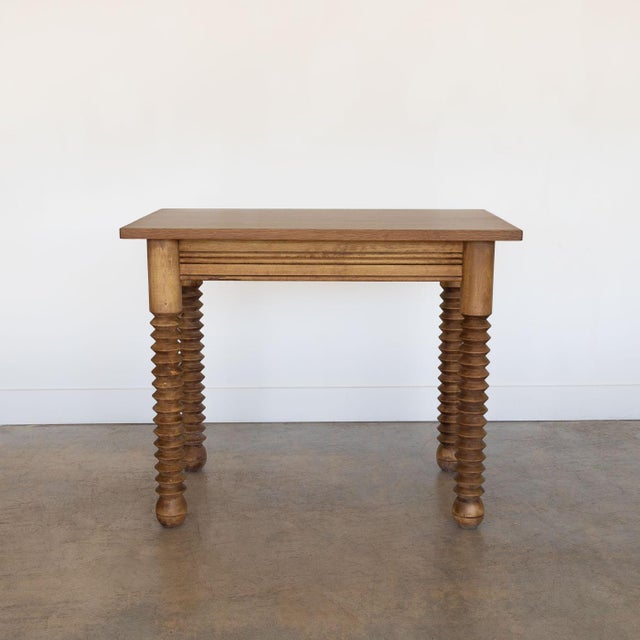 1940s 1940s French Wood Table by Charles Dudouyt For Sale - Image 5 of 12
