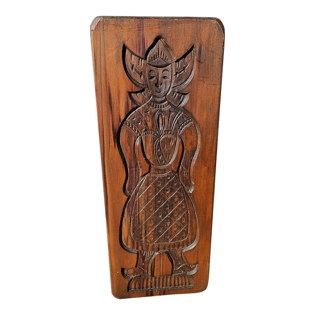 Speculaasplank Mold - Antique Dutch Hand-Carved Cookie Mold for Gingerbread/Speculaas For Sale