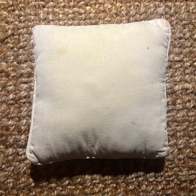 Traditional Needlepoint Accent Pillow For Sale - Image 3 of 3