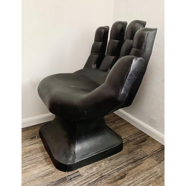 1960 S Vintage Rmi Black Plastic Hand Chair Chairish