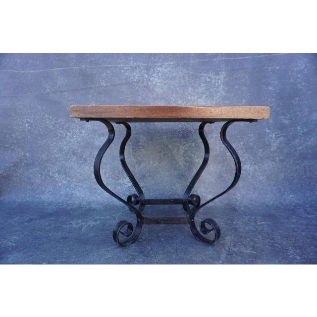 Wood Gladding McBean Tile Top Table, Galleon Scene For Sale - Image 7 of 7