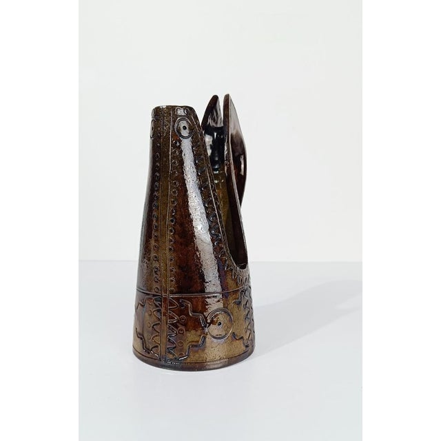 Ceramic Mid 20th Century Italian Primitive Style Ceramic Jug or Vase by Urbano Fontana, 1970s For Sale - Image 7 of 18