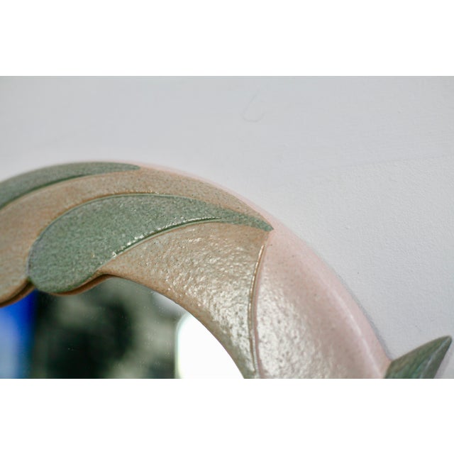 Vintage Ceramic Mirror, 1970s For Sale - Image 9 of 11