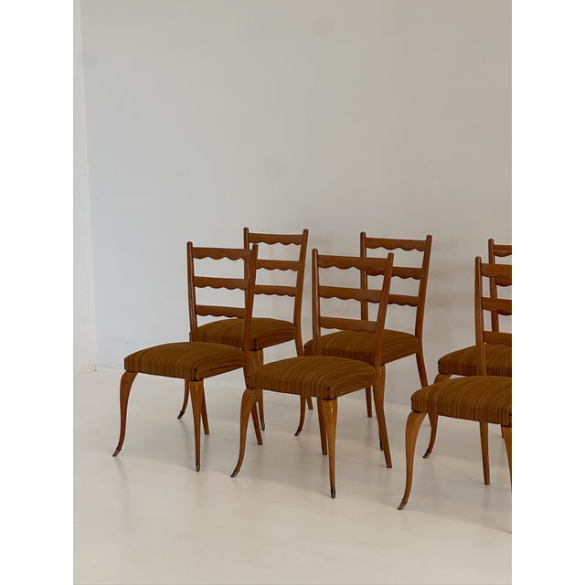 1950s Dining Chairs in the style of Buffa, 1950s, Set of 6 For Sale - Image 5 of 18