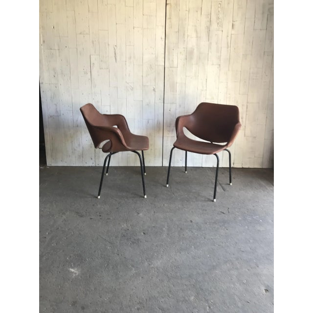 Set of Mid-Century Leatherette Armchairs, 1960s, in Good conditions. Designed 1960 to 1969