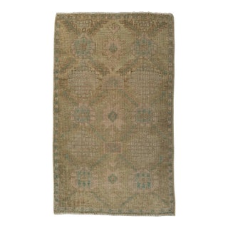 Turkish Mini Rug Oriental Hand Knotted Vintage Rug 1'9" x 2'11" #21018 For Sale