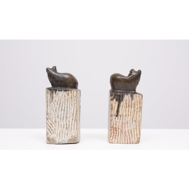 Hippo Bookends in Hand-Carved Granite, Finland, 1980s, Set of 2 For Sale - Image 6 of 12