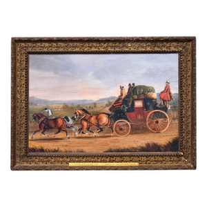 Oil Painting of London to Glasgow Royal Mail Coach by Charles Cooper Henderson