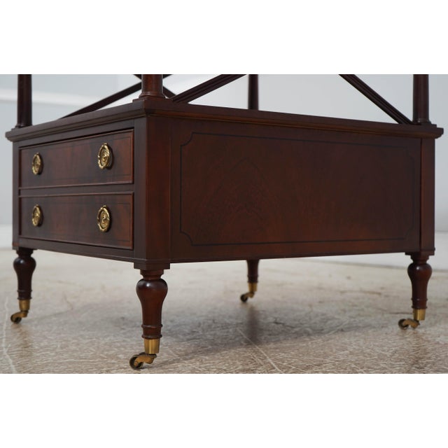 Brown Baker Mahogany 1 Drawer Library End Table For Sale - Image 8 of 18