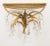 Hollywood Regency Mid-Century Hollywood Regency Italian Gilt Tole & Crystals Wall Brackets Shelves - a Pair For Sale - Image 3 of 9
