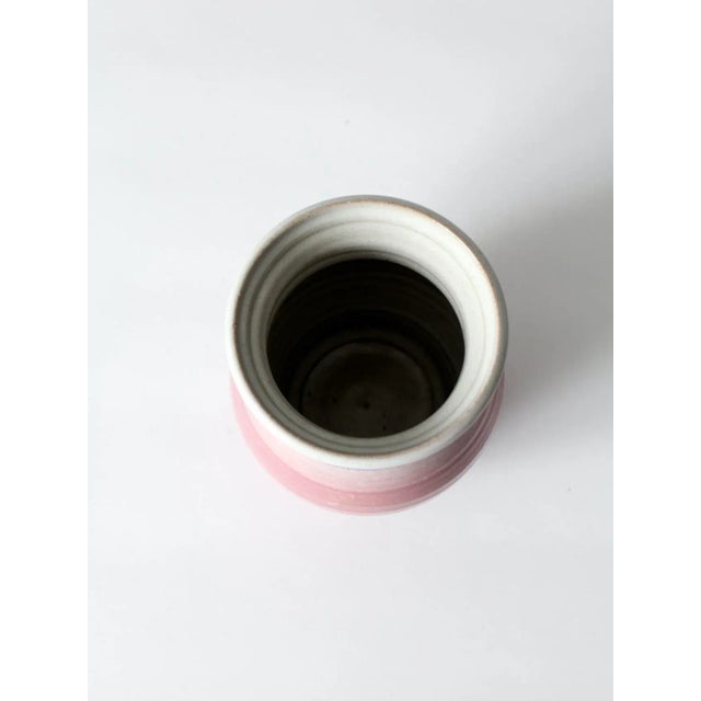 Pink Studio Pottery Vase For Sale - Image 8 of 10