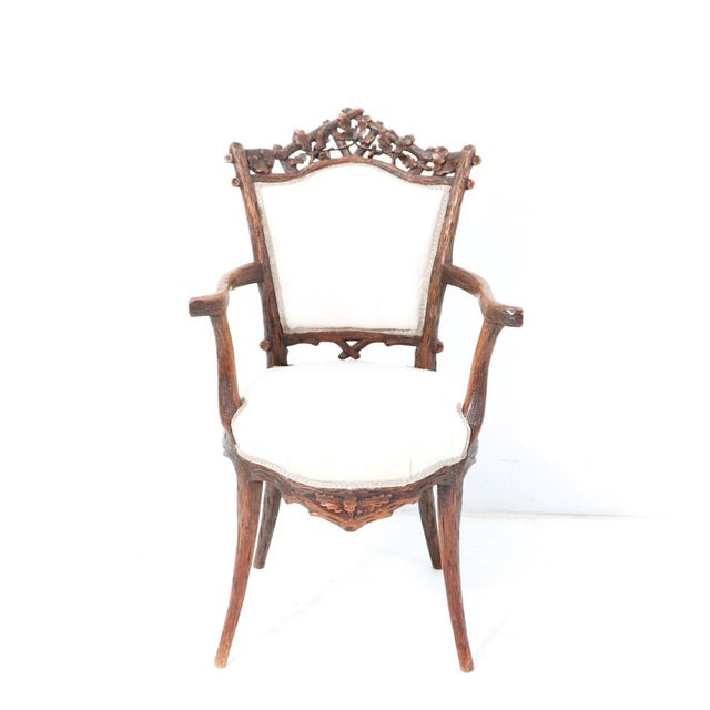 Walnut Black Forest Armchair by Matthijs Horrix for Horrix the Hague, 1880s For Sale - Image 15 of 15