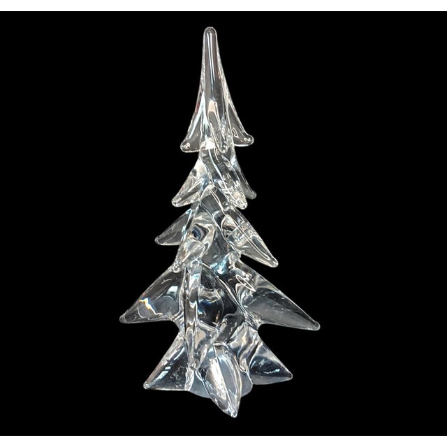 Vintage Lead Crystal Clear Glass Christmas Tree Made in Japan Approximately 11" x 7" Weighs approximately four pounds Good...