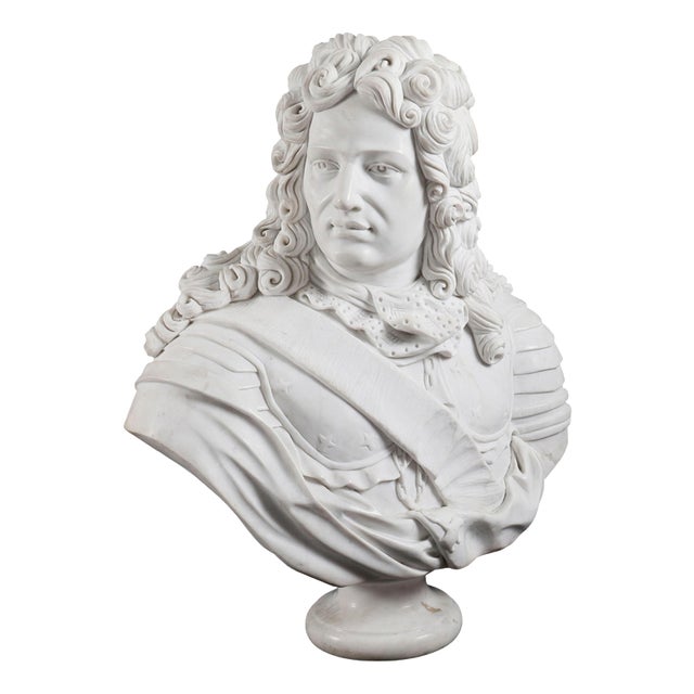 Antique 20th Century Italian Marble Bust of a Nobleman in Armour For Sale
