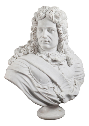Antique 20th Century Italian Marble Bust of a Nobleman in Armour
