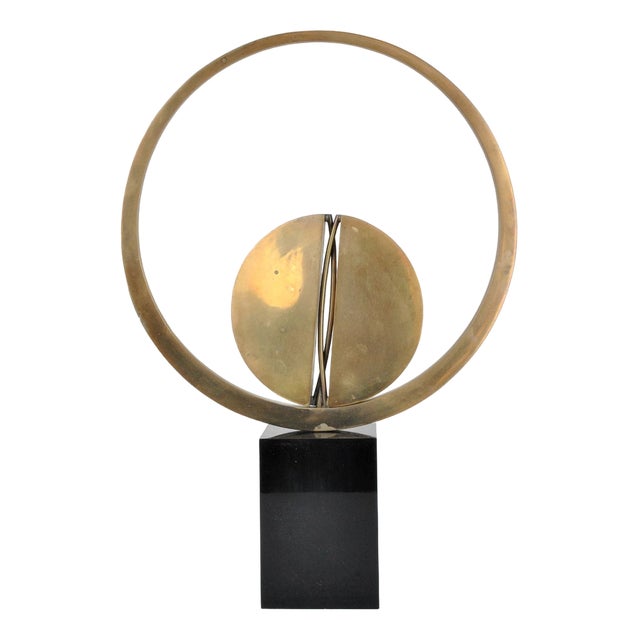 Carmello Cappello, Sculpture on Base, 1978, Bronze & Wood For Sale