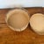 Textile Antique Round Plaid Fabric Covered Band Box With Lid For Sale - Image 7 of 8