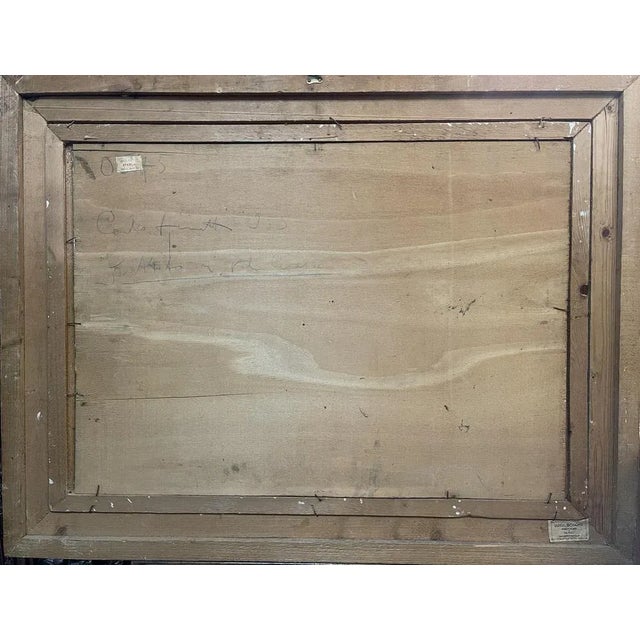 Carlo Aimetti, Mountain Landscape, 20th Century, Oil on Panel, Framed For Sale - Image 6 of 7