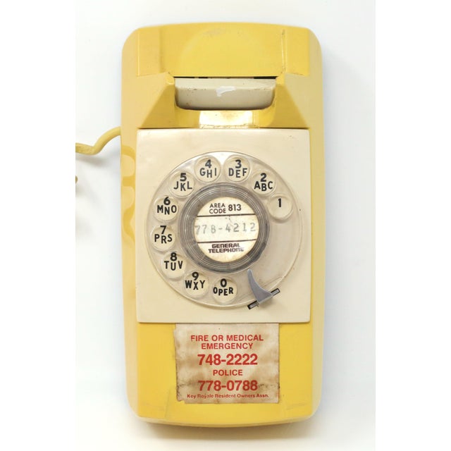 Vintage 1976 Starlite Yellow Rotary Wall Phone Chairish