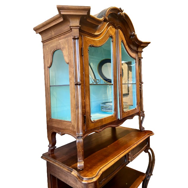 Wood Late 19th Century Two-Part Queen Anne Style Étagère For Sale - Image 7 of 9