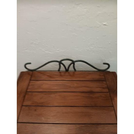 1980s Wicker Rattan Wood Metal Nightstand 2 Drawer Medium Tone Color For Sale - Image 4 of 6