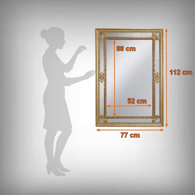 Large Mid-Century Louis XVI Style Mirror with Parcloses, 1950s For Sale - Image 12 of 13
