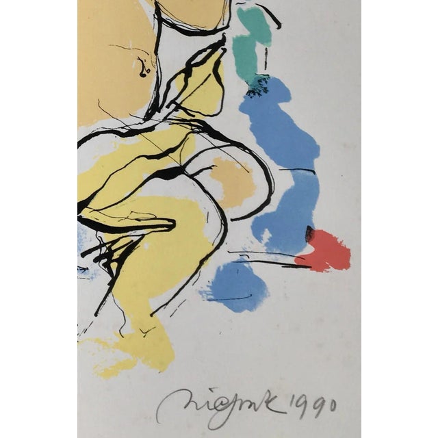 1990s 1990 “Bather” Screen Print by Dutch Artist Nic Jonk - For Sale - Image 5 of 12