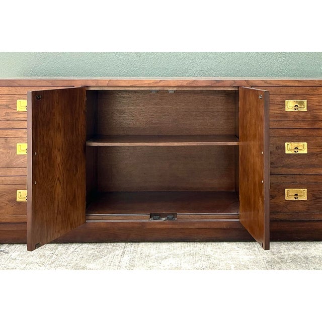 Vintage Henredon Campaign Credenza For Sale - Image 12 of 12