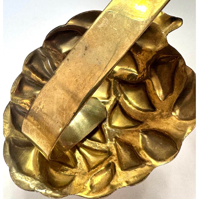 Brass Pinecone Over the Door Wreath Hook For Sale - Image 4 of 9