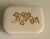 Mid-Century Modern Hollywood Regency Ivory Porcelain Jewelry Box With Gold Detail by Lenox For Sale - Image 3 of 9