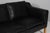 Børge Mogensen Model 2213 3-Seater Sofa in Black Leather by Børge Mogensen for Fredericia, 2011 For Sale - Image 4 of 8