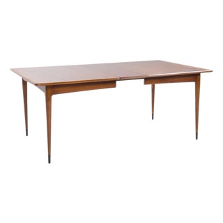 Lane Acclaim Mid Century Walnut Dining Table With 1 Leaf For Sale