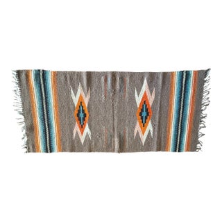 Vintage New Mexico Large Brown 1930's Chimayo Weaving For Sale