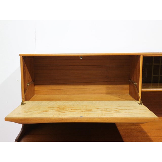 Mid Century Modern Vintage Teak Highboard Credenza Sideboard by S Form Danish Style For Sale - Image 11 of 15