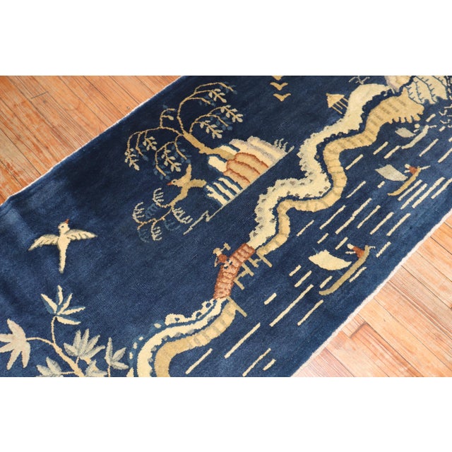 Antique Chinese Pictorial Small Runner - 2'9" x 6' For Sale - Image 18 of 18