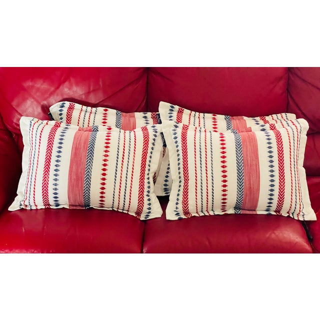 4 Brooks Brothers Folk Art Pillows For Sale - Image 4 of 5