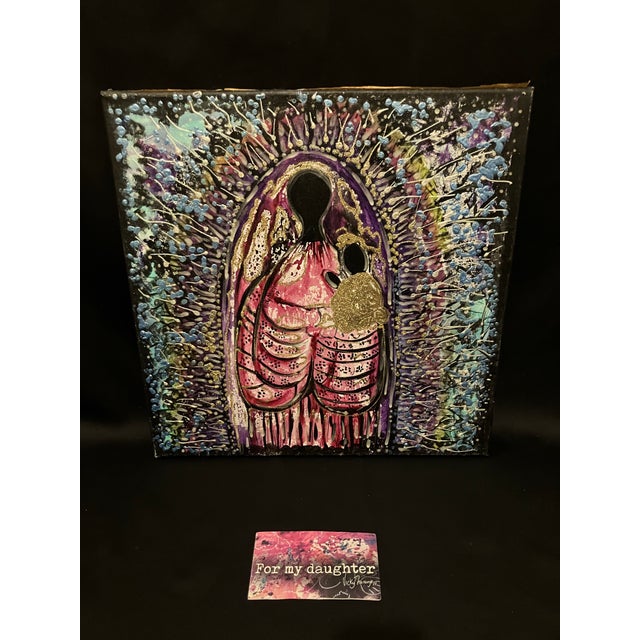 "For My Daughter" Original Bioluminescent 18’c18’ Painting by Vicky Naranjo For Sale - Image 12 of 12