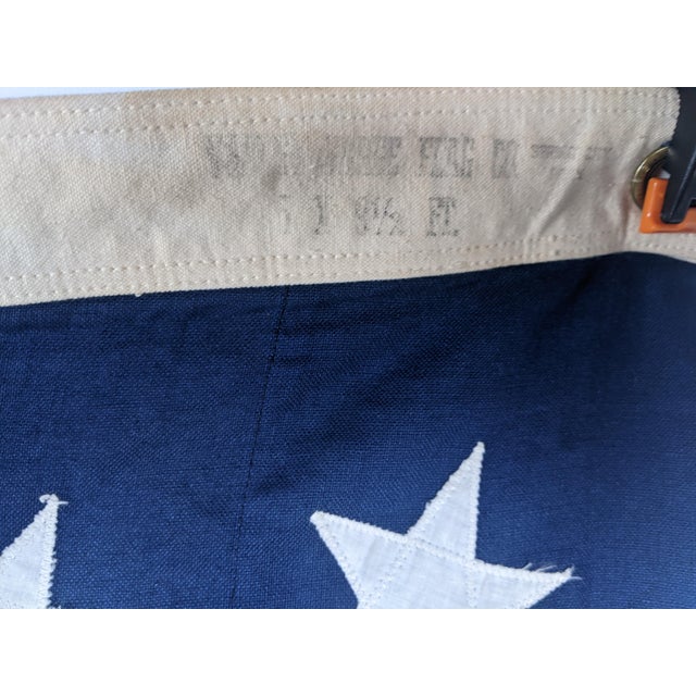 Large Vintage Valley Forge 48-Star Sewn American Flag, Red, White & Blue For Sale - Image 11 of 14