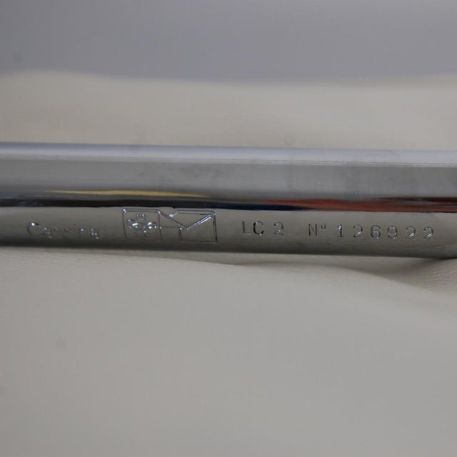 LC2 2-Seater Sofa in White Leather by Le Corbusier For Sale - Image 18 of 18